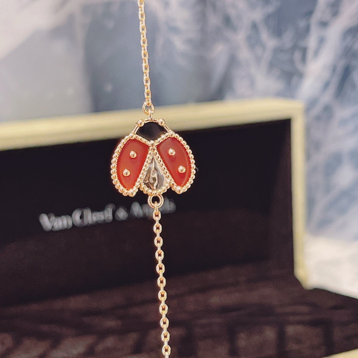 [Demi jewelry]LUCKY SPRING 1 MOTIF PINK GOLD BRACELET