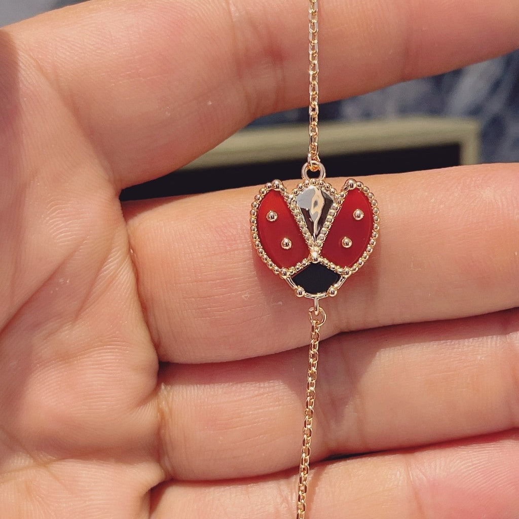 [Demi jewelry]LUCKY SPRING 1 MOTIF PINK GOLD BRACELET