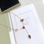 [Demi jewelry]LUCKY SPRING 4 MOTIFS ROSE GOLD NECKLACE