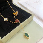 [Demi jewelry]LUCKY SPRING 4 MOTIFS ROSE GOLD NECKLACE