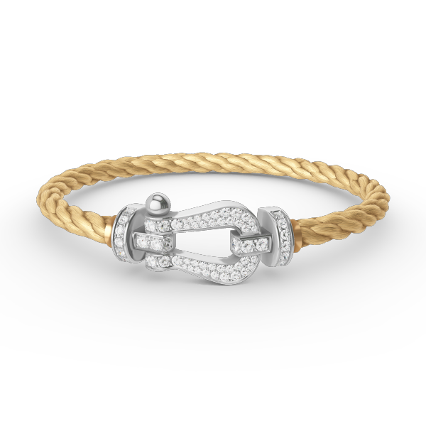 [Mystic]FORCE LARGE HORSESHOE FULL DIAMOND BRACELET SILVER