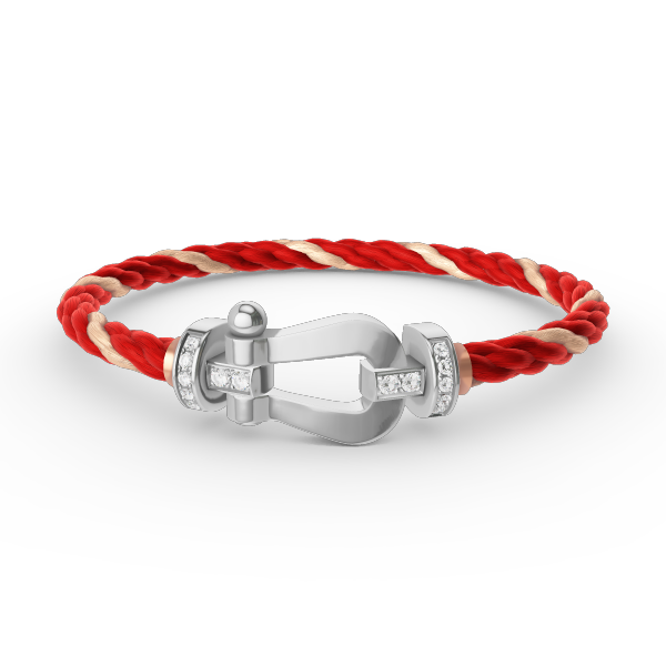 [Mystic]FORCE LARGE HORSESHOE HALF DIAMOND BRACELET SILVER