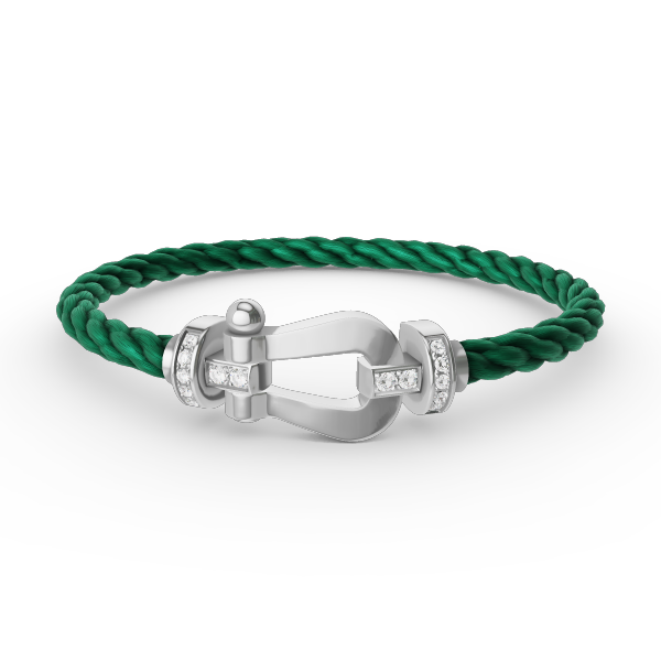 [Mystic]FORCE LARGE HORSESHOE HALF DIAMOND BRACELET SILVER