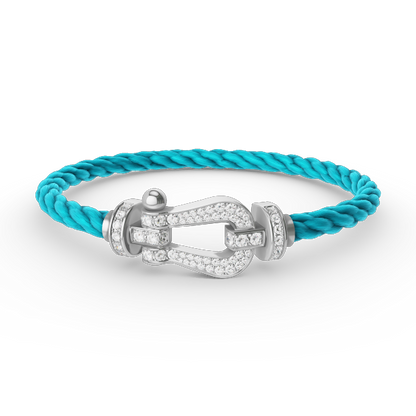 [Mystic]FORCE LARGE HORSESHOE FULL DIAMOND BRACELET SILVER