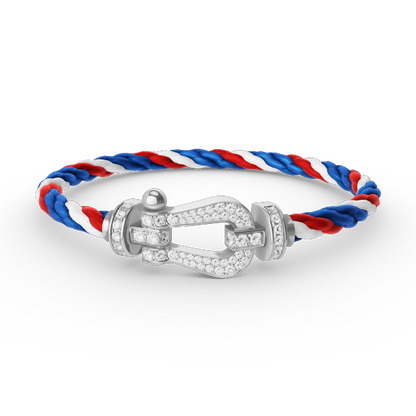 [Mystic]FORCE LARGE HORSESHOE FULL DIAMOND BRACELET SILVER