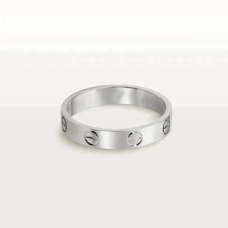 [Demi jewelry]LOVE RING 4MM 1 DIAMOND SILVER