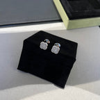 [Demi jewelry]CLOVER MINI DIAMOND STUD EARRINGS